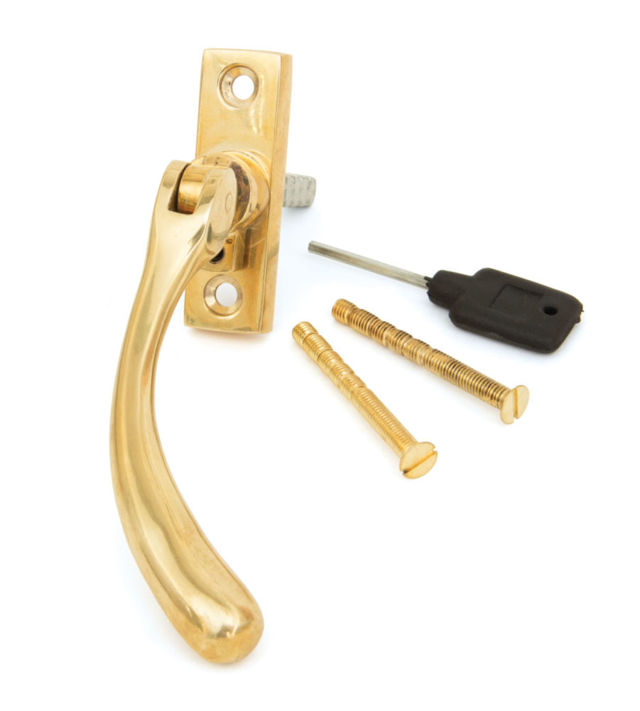 From The Anvil Polished Brass Slim Peardrop Espag. - RH