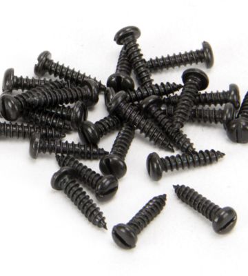 From The Anvil Black 4 x 1/2” Round Head Screws (25)