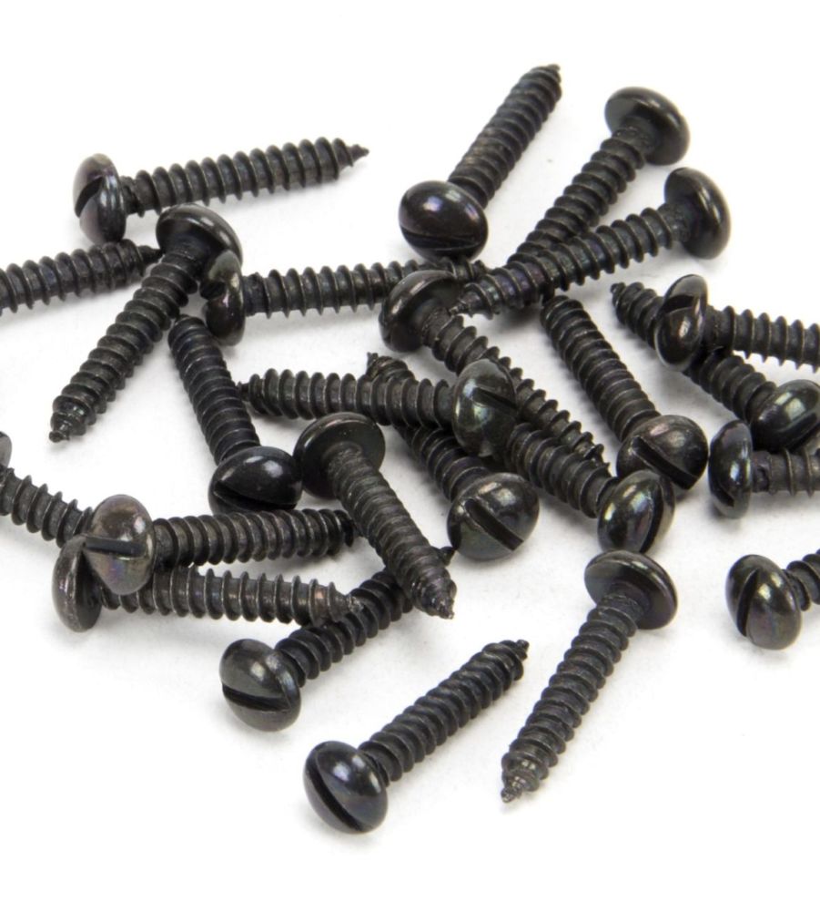 From The Anvil Black 6 X 3/4" Round Head Screws (25)