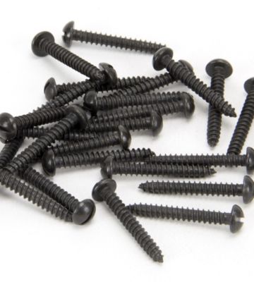 From The Anvil Black 6 X 1″ Round Head Screws (25)