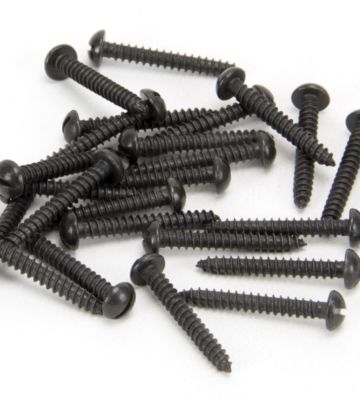 From The Anvil Black 6 x 1″ Round Head Screws (25)