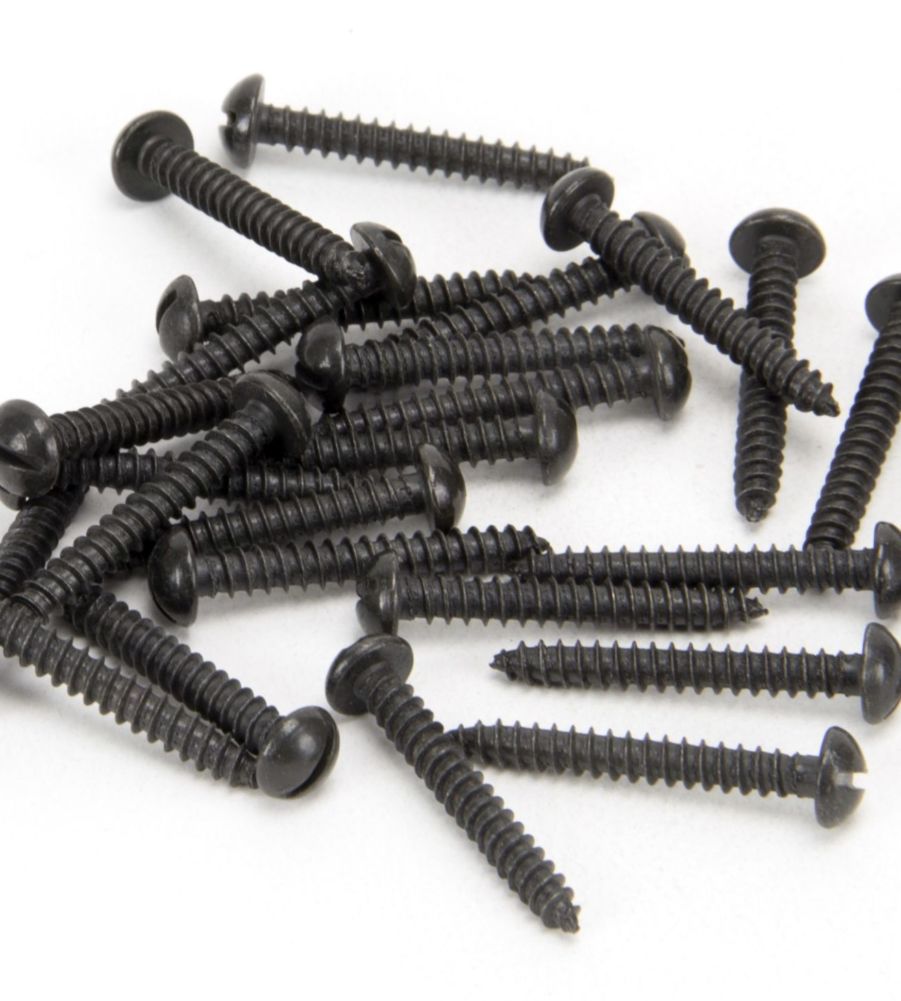 From The Anvil Black 6 x 1" Round Head Screws (25)
