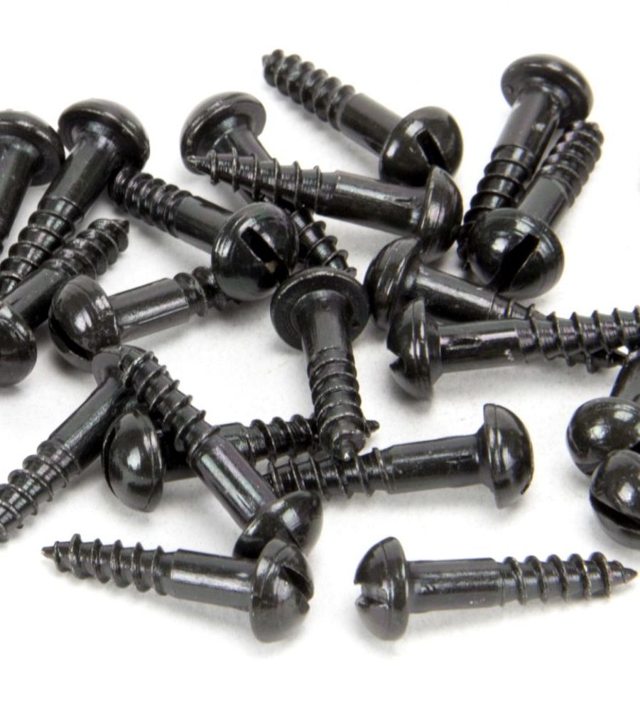 From The Anvil Black 8 X 3/4" Round Head Screws (25)