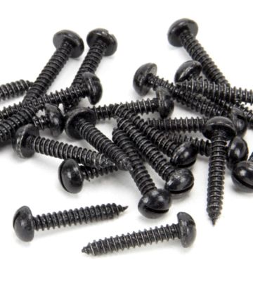 From The Anvil Black 8 X 1″ Round Head Screws (25)