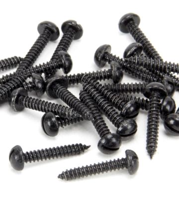 From The Anvil Black 8 x 1″ Round Head Screws (25)