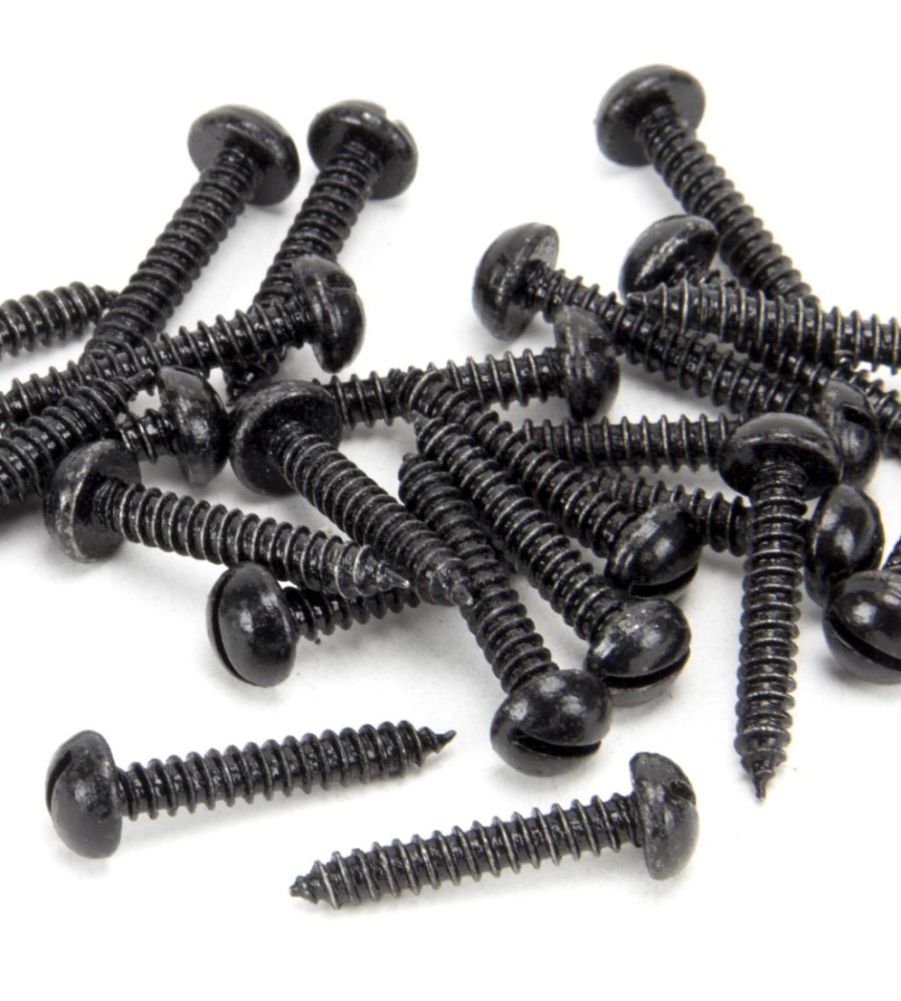 From The Anvil Black 8 x 1" Round Head Screws (25)