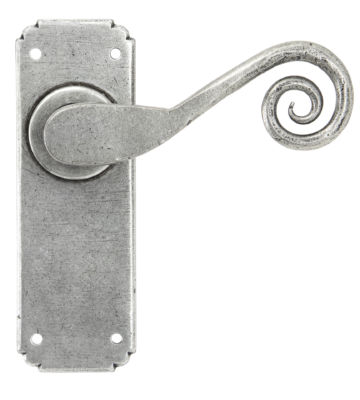 From The Anvil Pewter Monkeytail Sprung Lever Latch Set