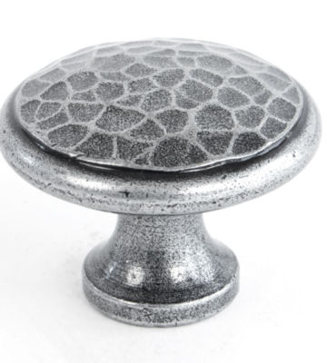 From The Anvil Pewter Beaten Cupboard Knob – Large