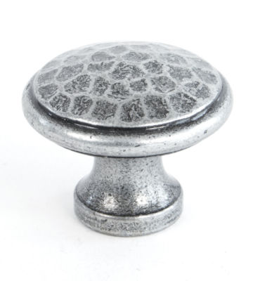 From The Anvil Pewter Beaten Cupboard Knob – Medium