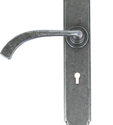 From The Anvil Pewter Gothic Curved Sprung Lever Lock Set