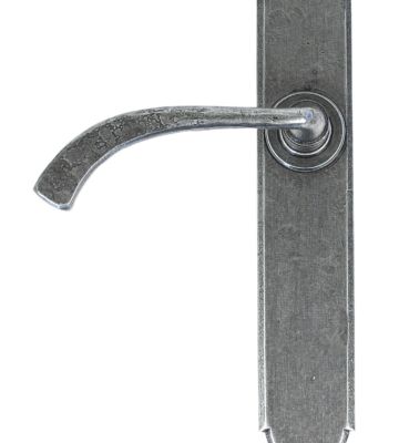 From The Anvil Pewter Gothic Curved Sprung Lever Latch Set