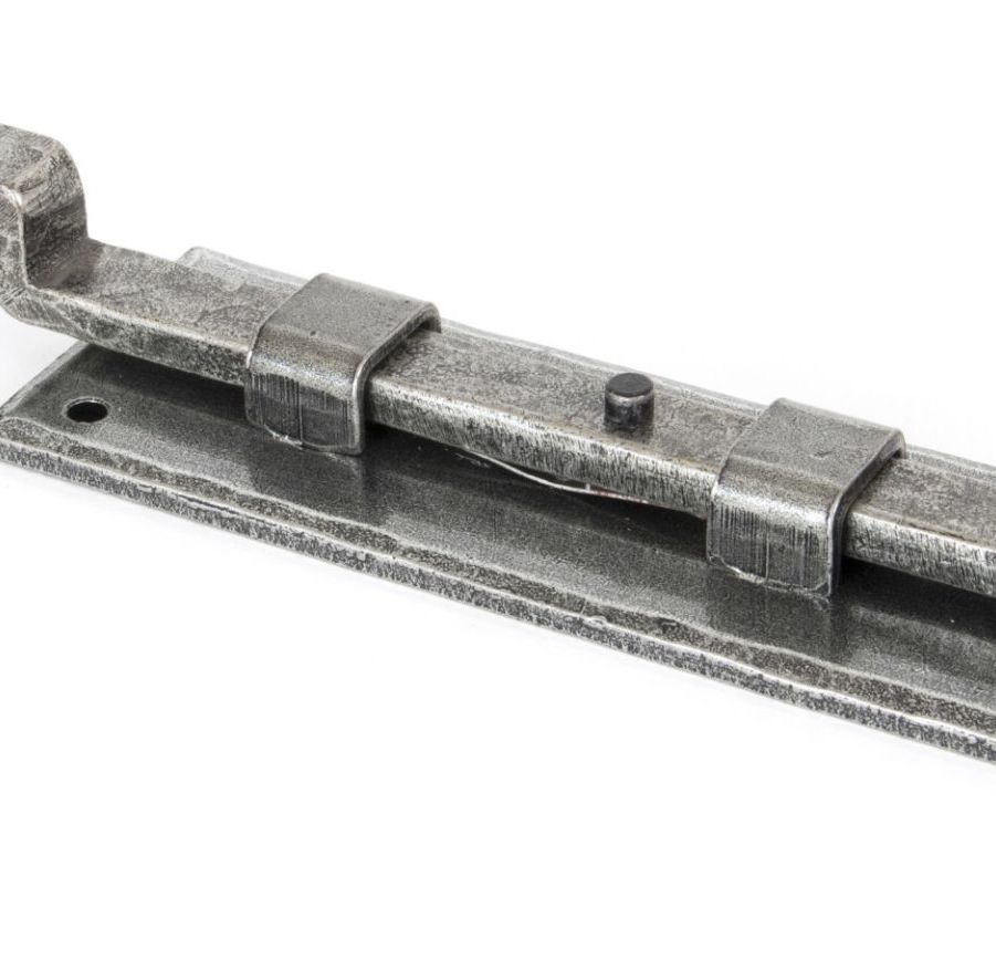 From The Anvil Pewter Patina 6" Cranked Door Bolt
