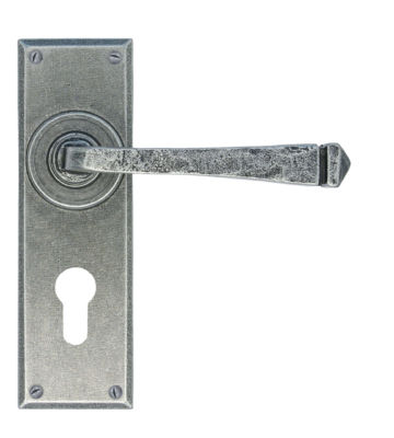 From The Anvil Pewter Avon Pewter Euro Lever Lock Set