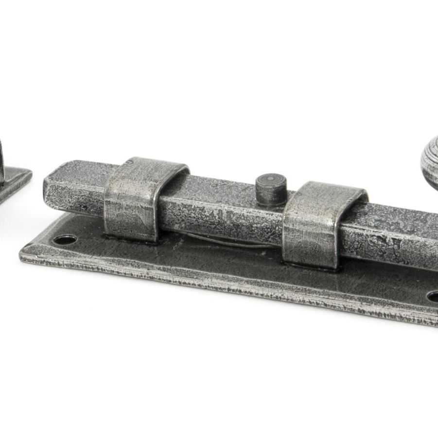 From The Anvil Pewter 4'' Straight Knob Bolt
