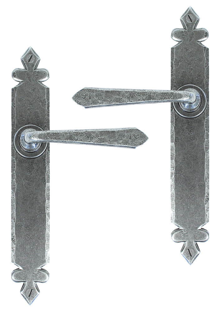 From The Anvil Pewter Cromwell Sprung Lever Latch Set