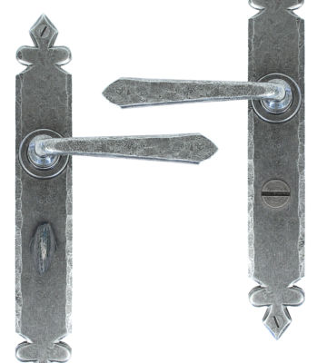 From The Anvil Pewter Cromwell Sprung Lever Bathroom Set