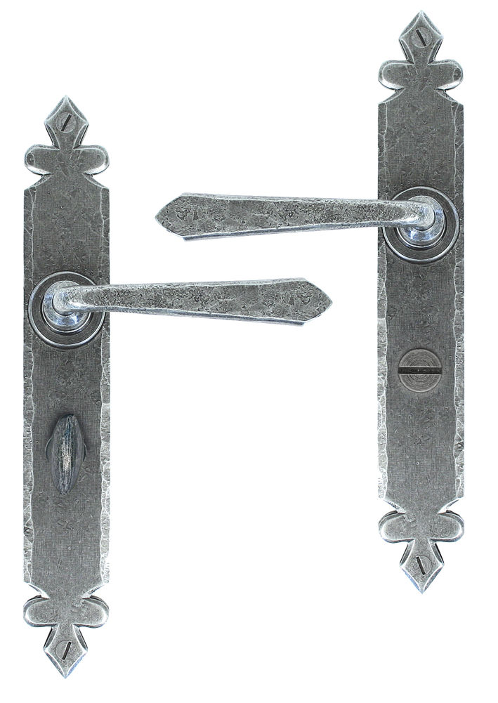 From The Anvil Pewter Cromwell Sprung Lever Bathroom Set