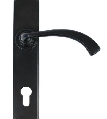 From The Anvil Black Gothic Curved Espag. Lock Set