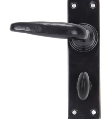 From The Anvil Black Smooth Lever Bathroom Set