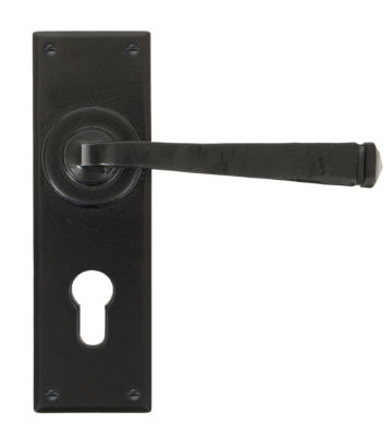 From The Anvil Black Avon Euro Lever Lock Set