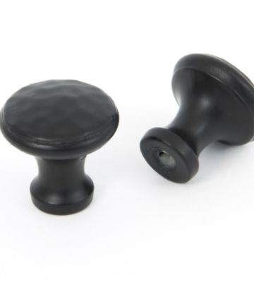 From The Anvil Black Beaten Cupboard Knob – Small