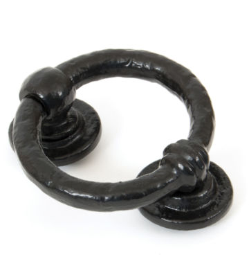 From The Anvil Black 4” Ring Door Knocker