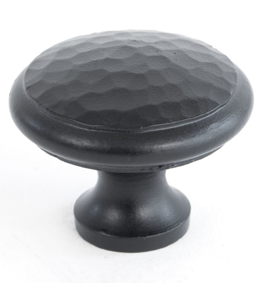 From The Anvil Black Beaten Cupboard Knob - Large