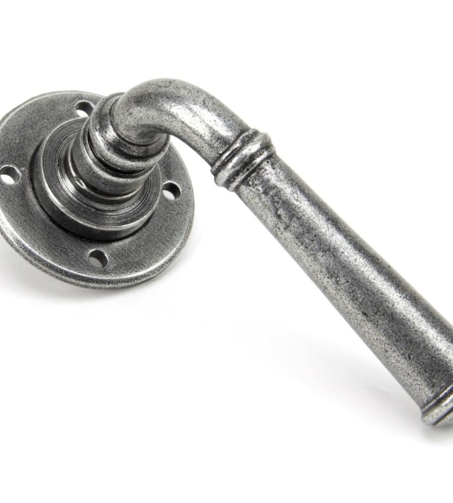 Pewter Regency Lever on Rose