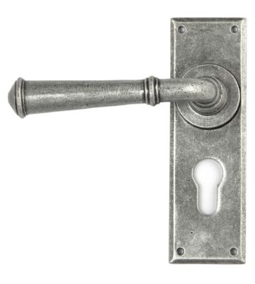 From The Anvil Pewter Regency Lever Euro Lock Set