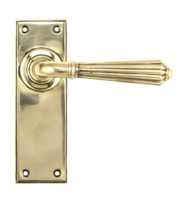 From The Anvil Aged Brass Hinton Lever Latch Set