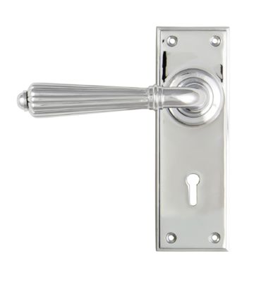 From The Anvil Polished Chrome Hinton Lever Lock Set