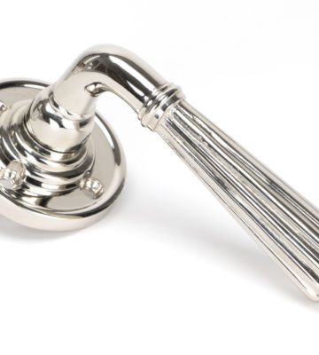 From The Anvil Polished Nickel Hinton Lever On Rose Set