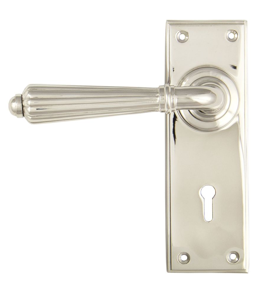 Polished Nickel Hinton Lever Lock Set