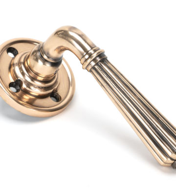 From The Anvil Polished Bronze Hinton Lever On Rose Set