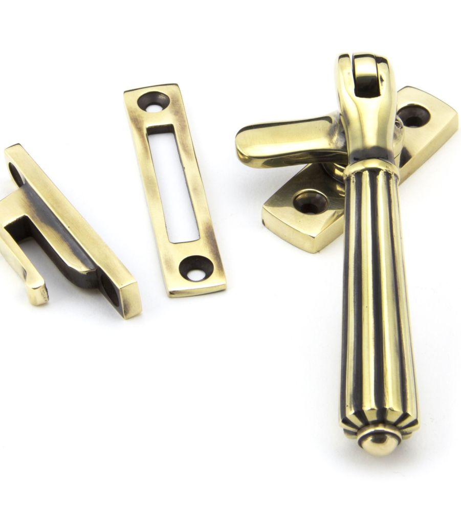 Aged Brass Locking Hinton Fastener