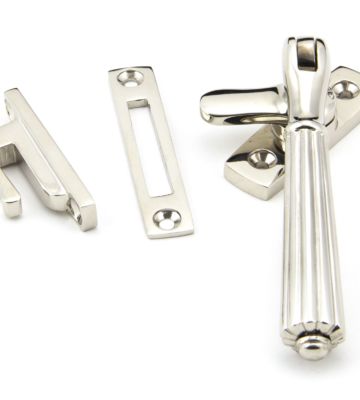 From The Anvil Polished Nickel Locking Hinton Fastener