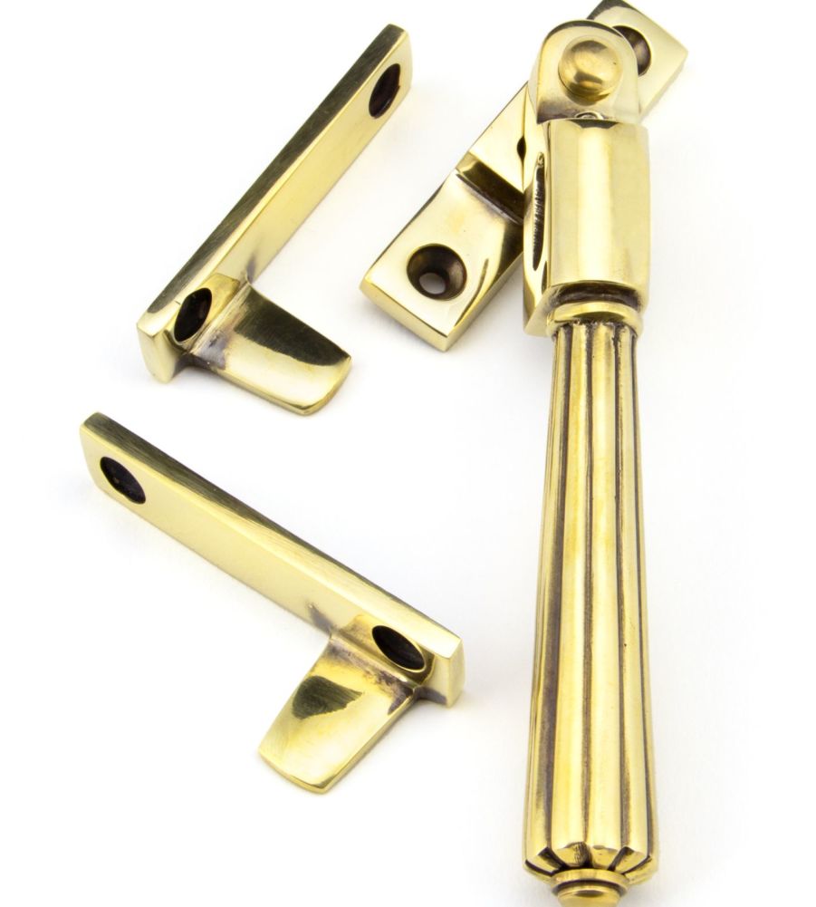 Aged Brass Night-Vent Locking Hinton Fastener