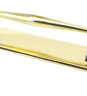 From The Anvil Aged Brass 425mm Art Deco Pull Handle on Backplate