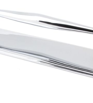 From The Anvil Polished Chrome 425mm Art Deco Pull Handle On Backplate