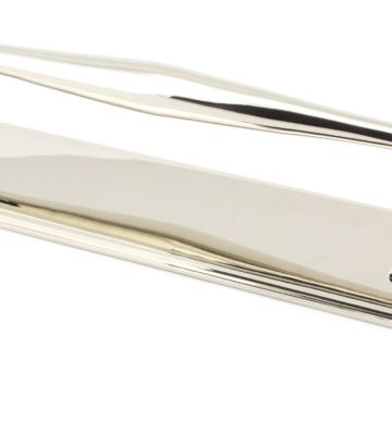 From The Anvil Polished Nickel 425mm Art Deco Pull Handle On Backplate