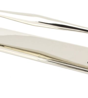From The Anvil Polished Nickel 425mm Art Deco Pull Handle on Backplate
