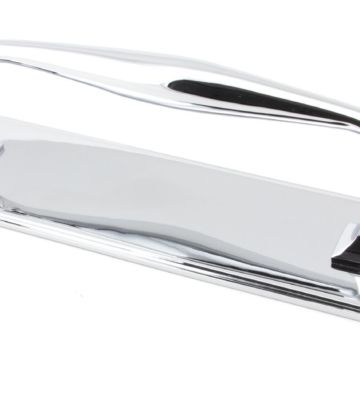 From The Anvil Polished Chrome 300mm Art Deco Pull Handle On Backplate
