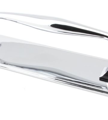 From The Anvil Polished Chrome 300mm Art Deco Pull Handle on Backplate