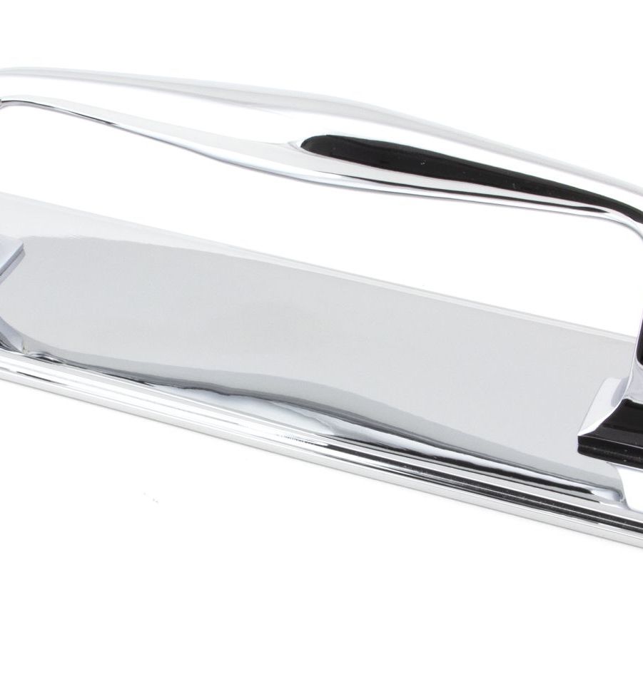 Polished Chrome 300mm Art Deco Pull Handle on Backplate