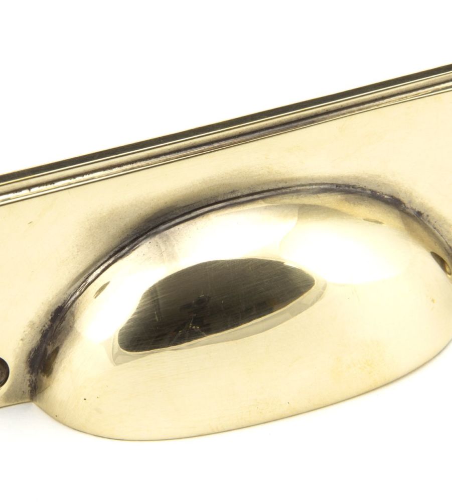 Aged Brass Art Deco Drawer Pull