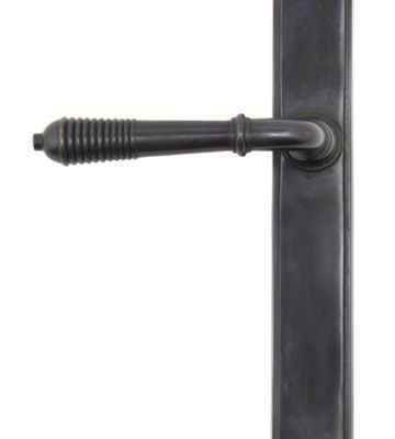 From The Anvil Aged Bronze Reeded Slimline Lever Latch Set