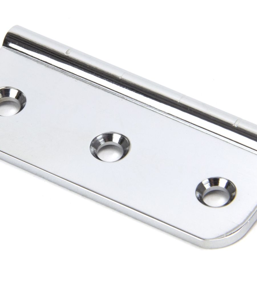 Polished Chrome 75mm Dummy Butt Hinge