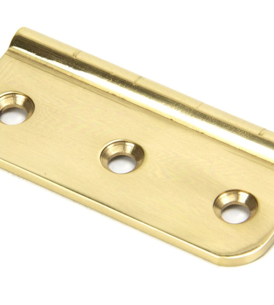 Polished Brass 75mm Dummy Butt Hinge