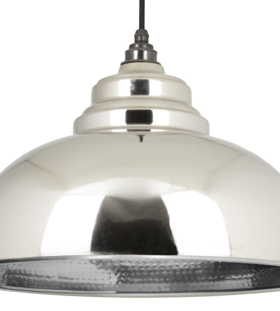 Hammered Nickel Harborne Pendant