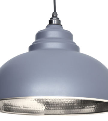 From The Anvil Dark Grey Hammered Nickel Harborne Pendant